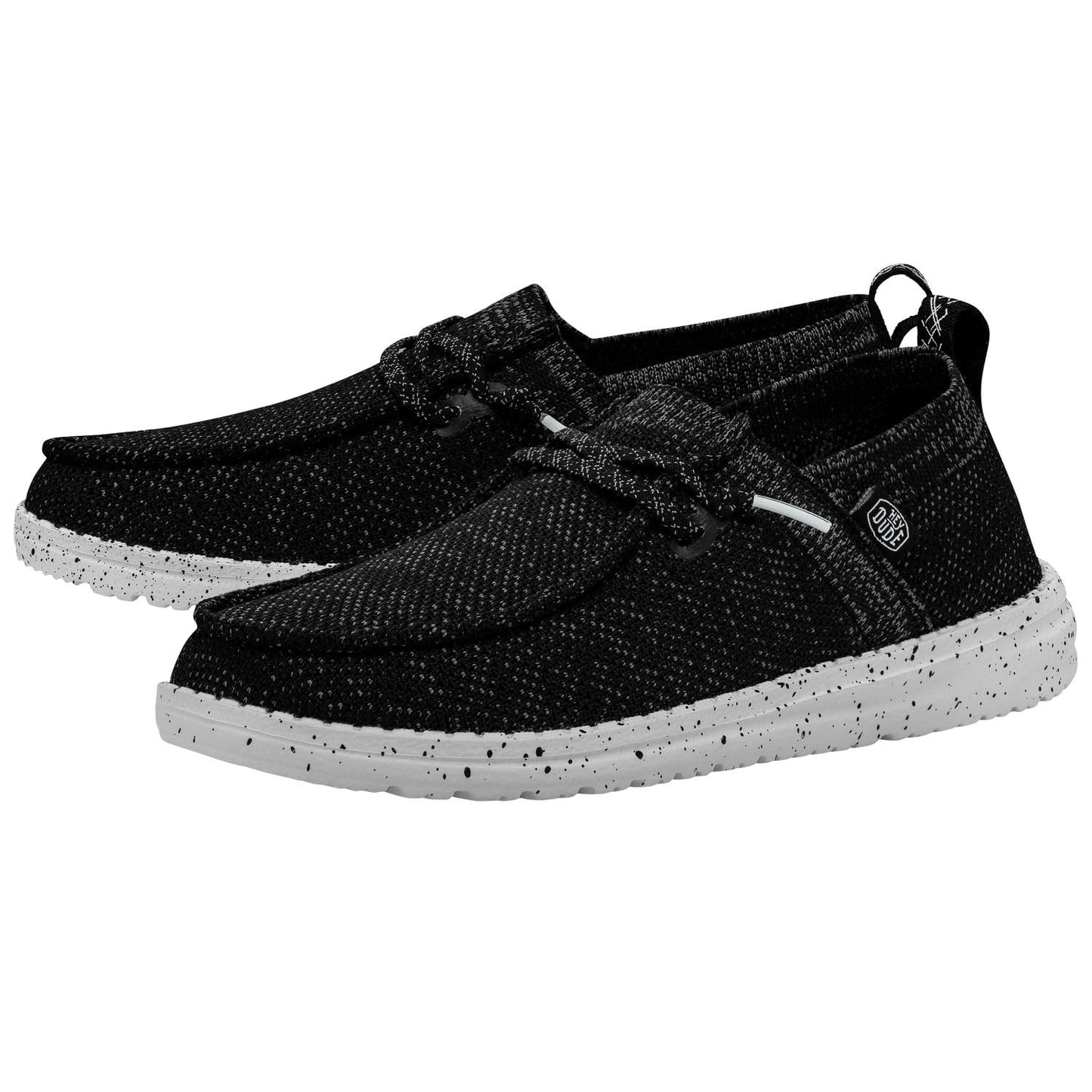 HEYDUDE Women's Wendy Halo Black Size 5 | Women's Shoes | Women's Slip On Shoes | Comfortable & Light-Weight