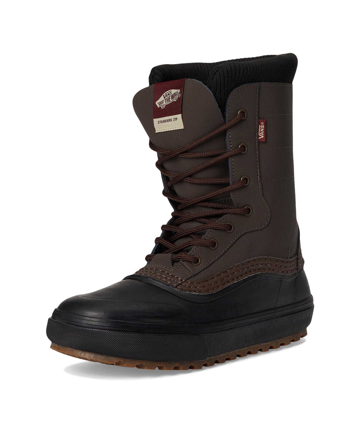 Vans Unisex U MTE Standard Zip Waterproof Snow Shoe, Brown/Black, 8 US Men