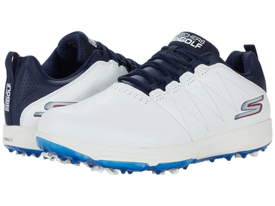 Skechers New Mens Go Golf Pro 4 Legacy Golf Shoes 214001 White/Navy 13 X-Wide