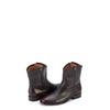 Frye Melissa Button Short 2 Boots for Women Made from Italian Leather with Antique Brass Hardware, Lining, and Outsole – 7” Shaft Height, Black/Scarlet - 8.5M