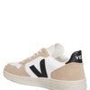 VEJA Men's V-10 Sneaker, Extra White/Black/Sahara, 6