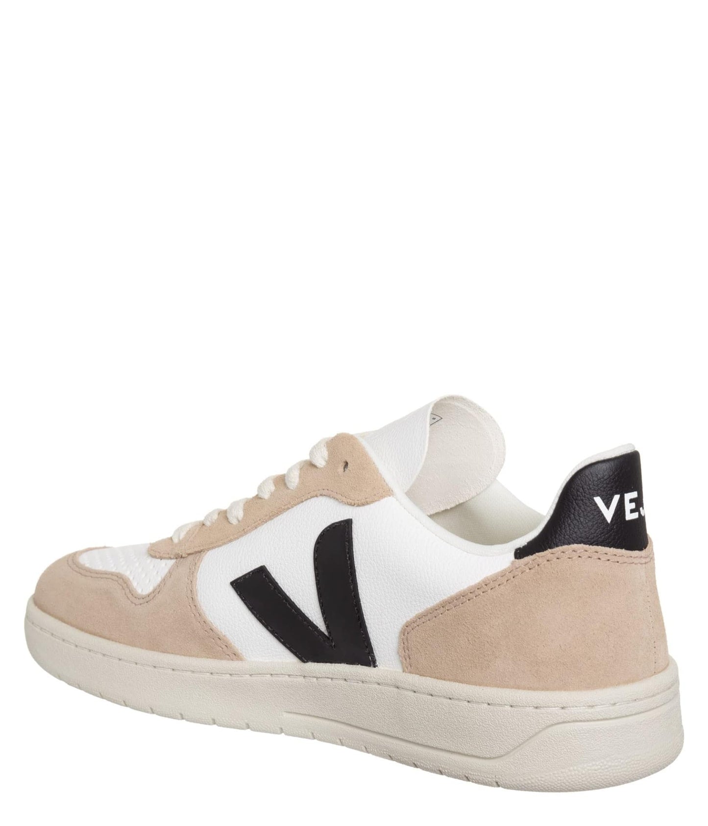 VEJA Men's V-10 Sneaker, Extra White/Black/Sahara, 6