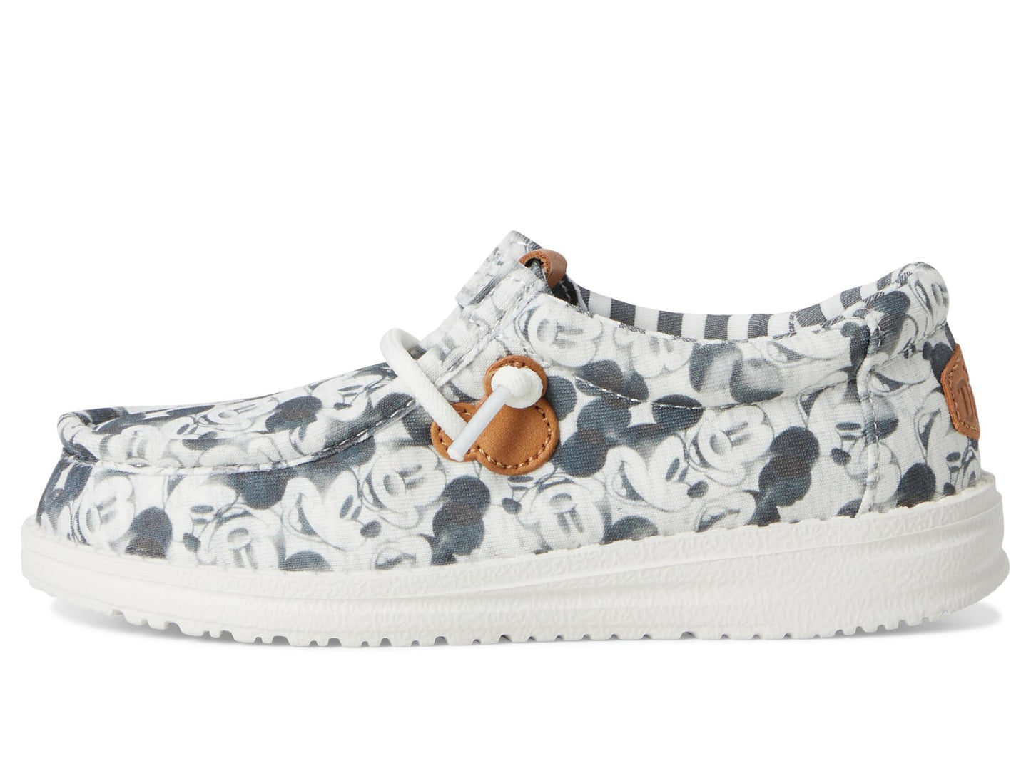 HEYDUDE Kids Men's Wally Mickey Mouse Print (Toddler) Grey Multi 8 Toddler Medium