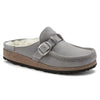 Birkenstock Women's, Buckley Shearling Clog - Narrow Width Stone Coin 37 M