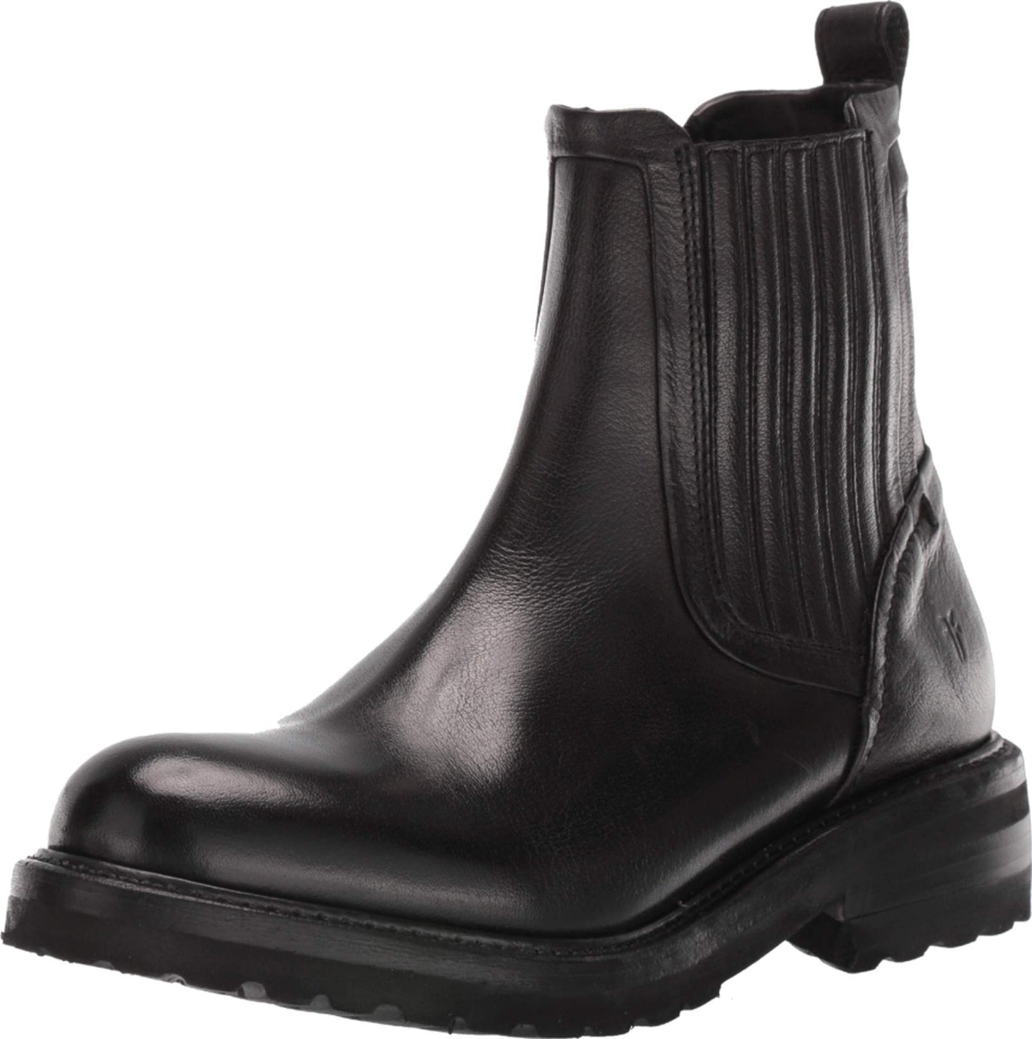 Frye womens Ella Moto Chelsea Boot, Black, 9.5 US