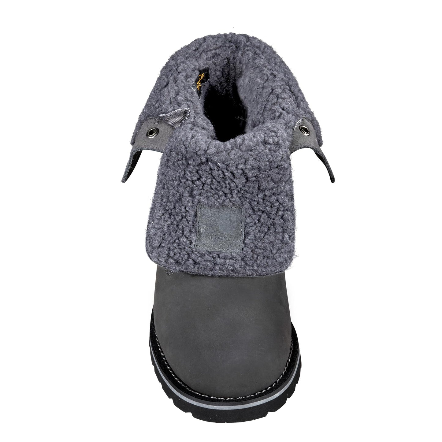 Carhartt Women's Waterproof 8" Sherpa Lined Fold Down Winter Wedge Boot, Dark Grey - 11 M