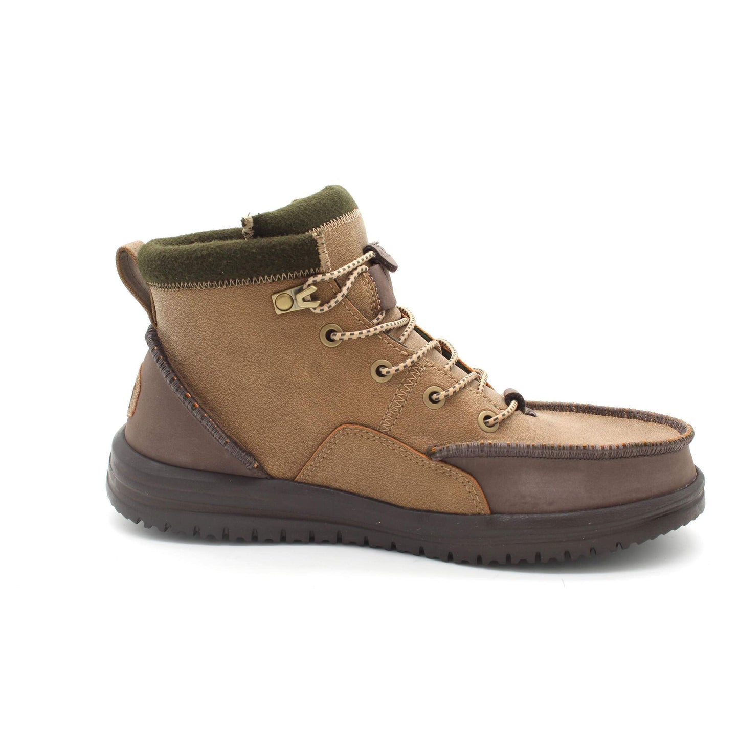 HEYDUDE Men's Bradley Classic Tumbled Nut 15 Medium