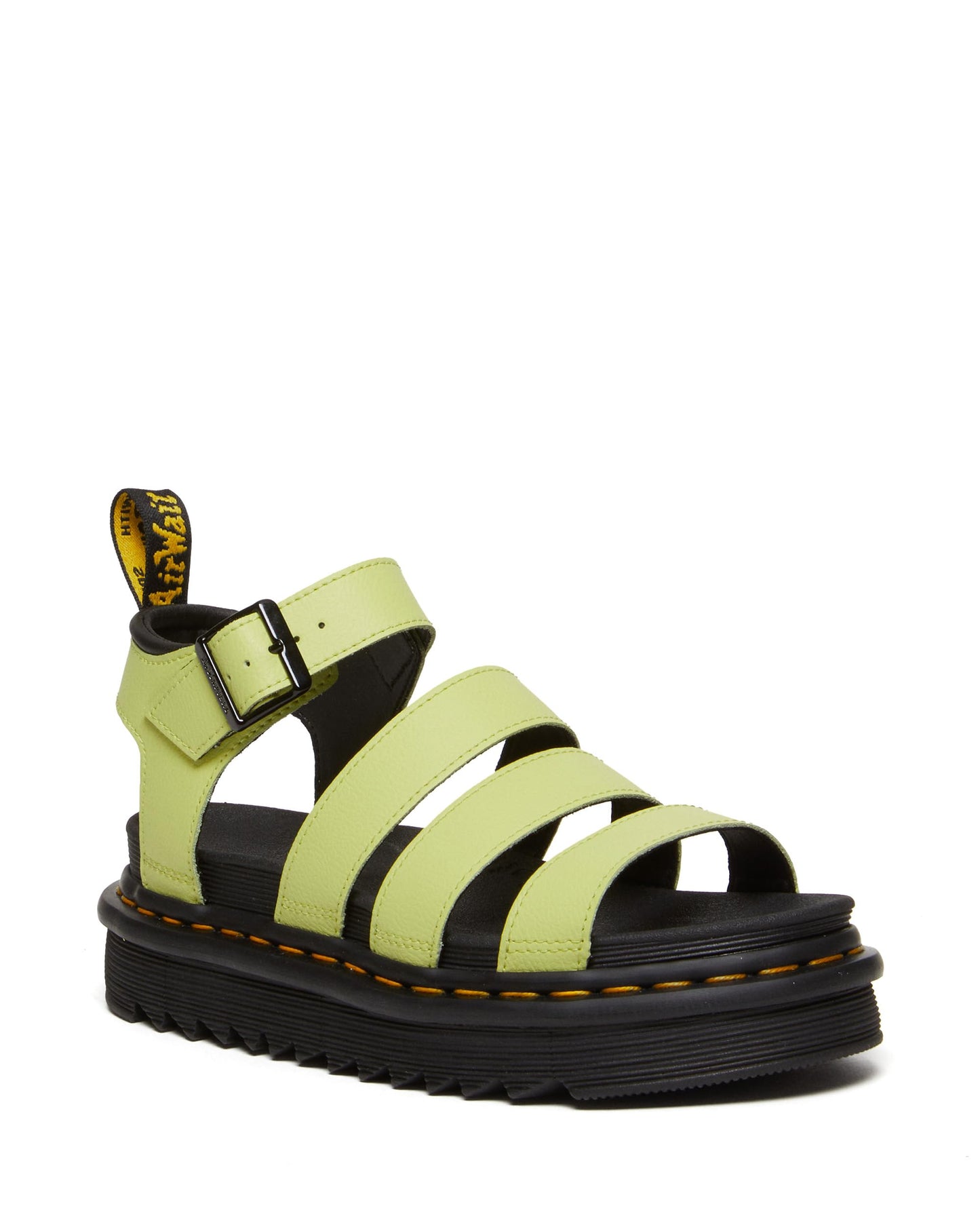 Dr. Martens Womens Blaire Sandal, Lime Green Athena, 6