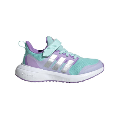 adidas Girl's Fortarun 2.0 Elastic Lace (Little Kid/Big Kid) Semi Flash Aqua/Silver Metallic/Orchid Fusion 3 Little Kid M