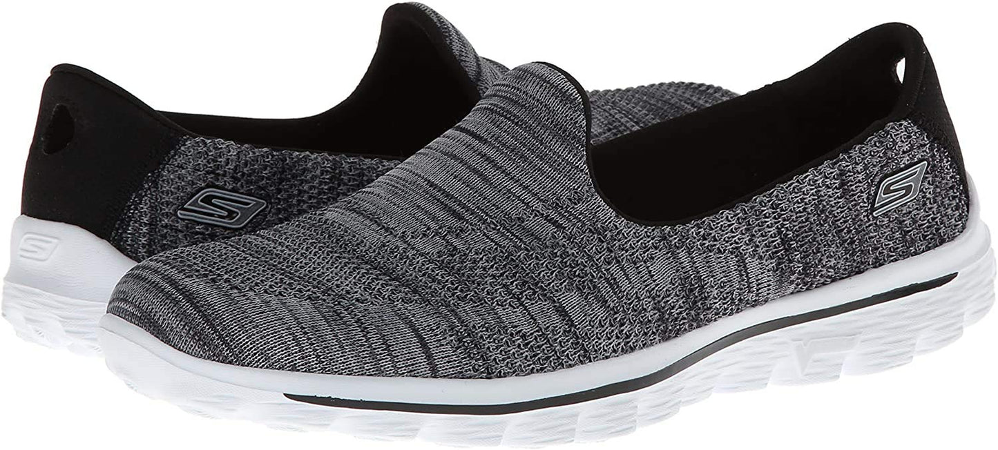 Skechers Performance Women's Go Walk 2 Hypo Walking Shoe,Black/White,6.5 M US