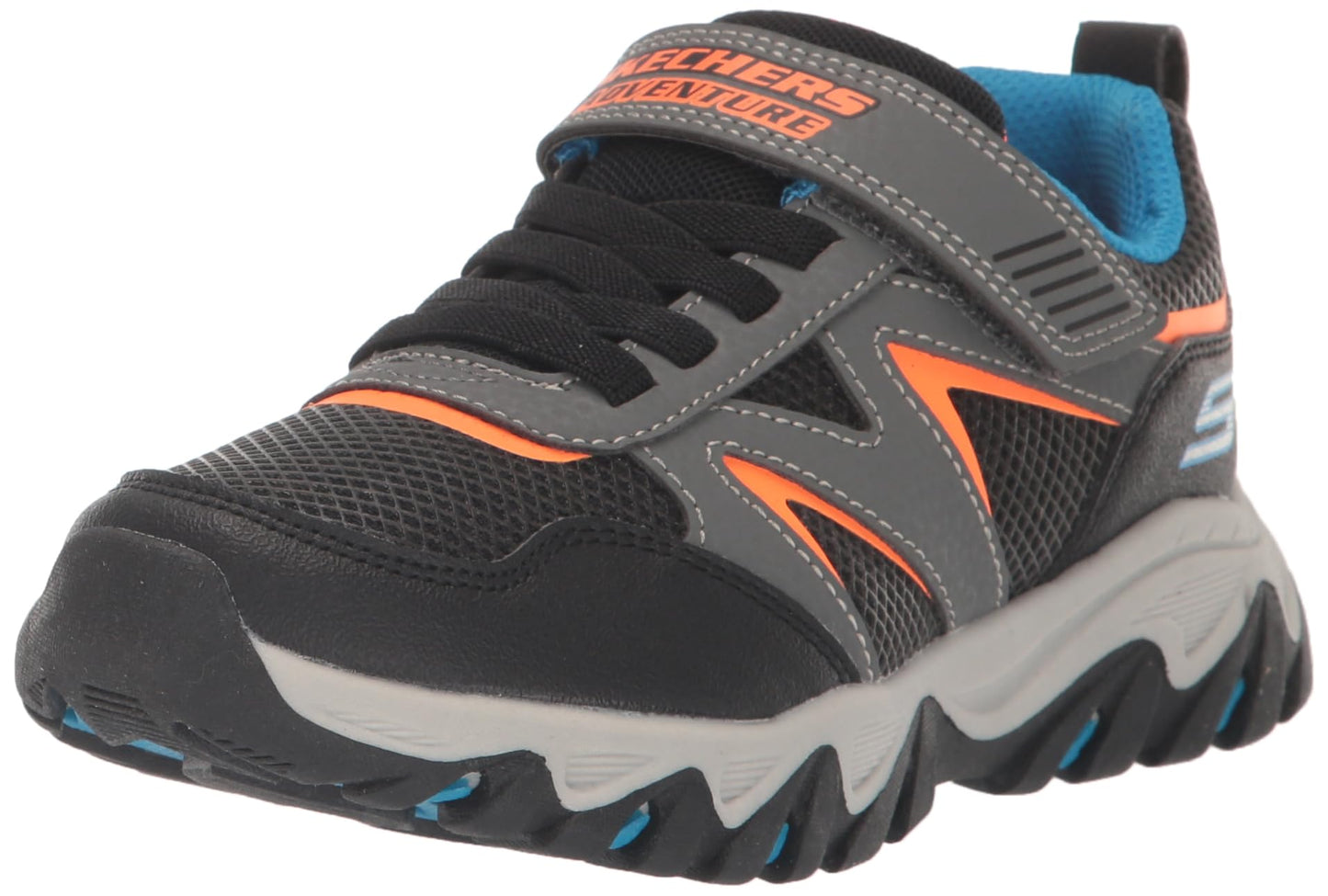 Skechers Kids Boys Rugged Ranger Sneaker, Charcoal/Orange, 13 Little Kid