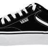 Vans Women's Seldan Platform Sneaker, Canvas Black/White, 8 M US