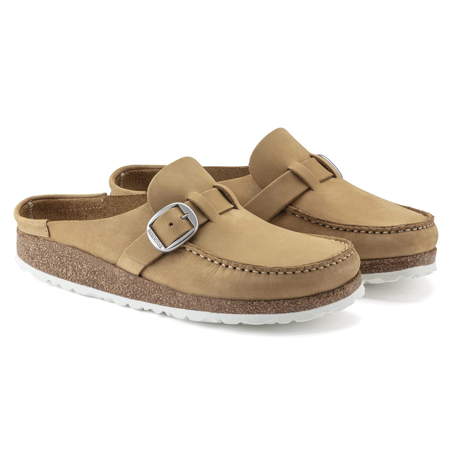 Birkenstock Womens Clogs Buckley Latte Cream Nubuck 39 N EU