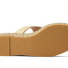 Stuart Weitzman Pearl Buckle Espadrille Sandal Wheat 6 M