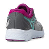 Saucony Cohesion 14 Lace to Toe Running Shoe, Grey/Magenta/Turq, 1.5 US Unisex Big Kid