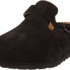 Birkenstock Unisex Boston Soft Footbed, Black Suede, 38 M EU