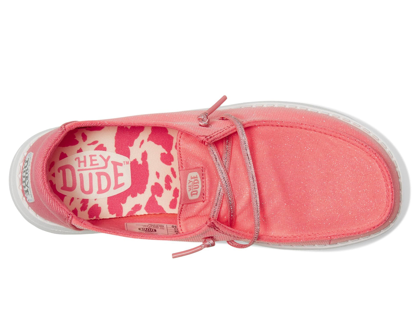 HEYDUDE Girls Wendy Stardust (Little Kid/Big Kid) Plumeria Pink 6 Medium