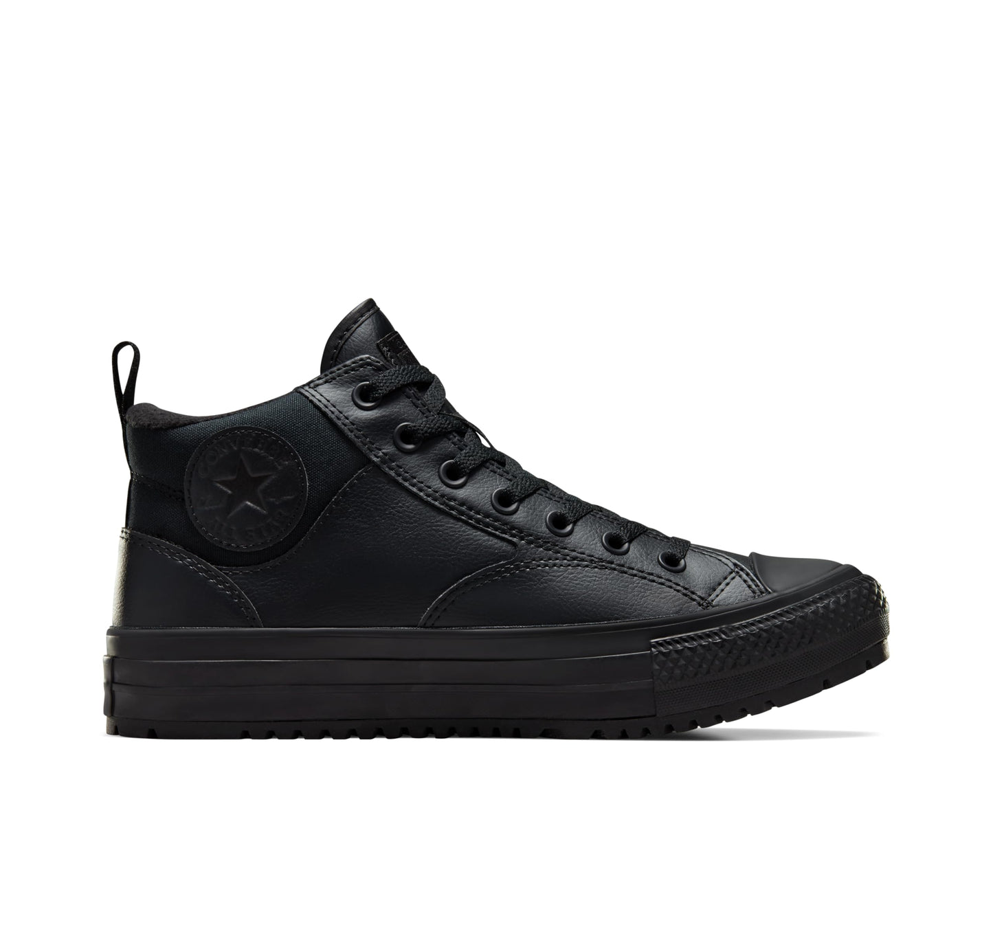 Converse, Unisex, Chuck Taylor All Star Malden Street Mid Top Boots, Black/Black/Black, Men's 6.5, Women's 8.5, Medium