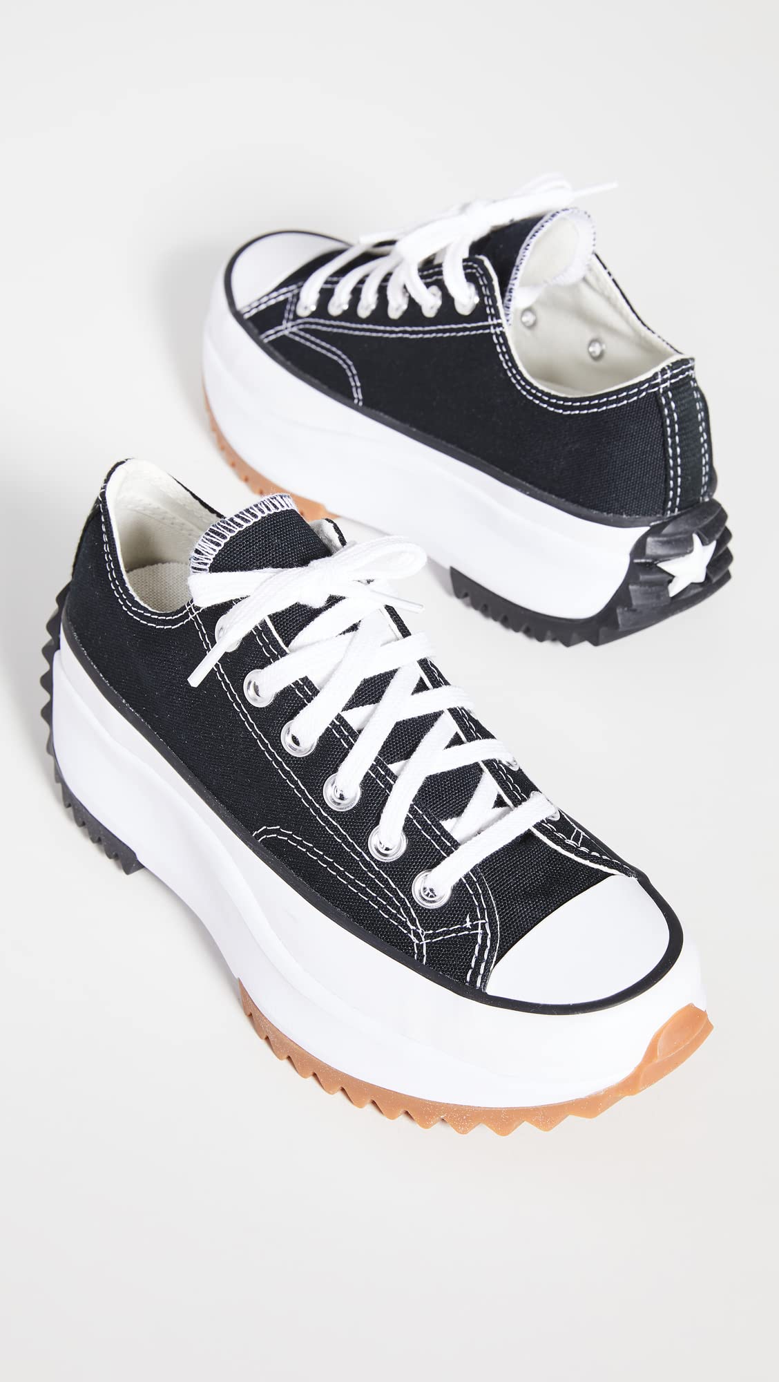 Converse Run Star Hike Hi Sneakers, Black/White/Gum, 11.5 US Women/10 US Men