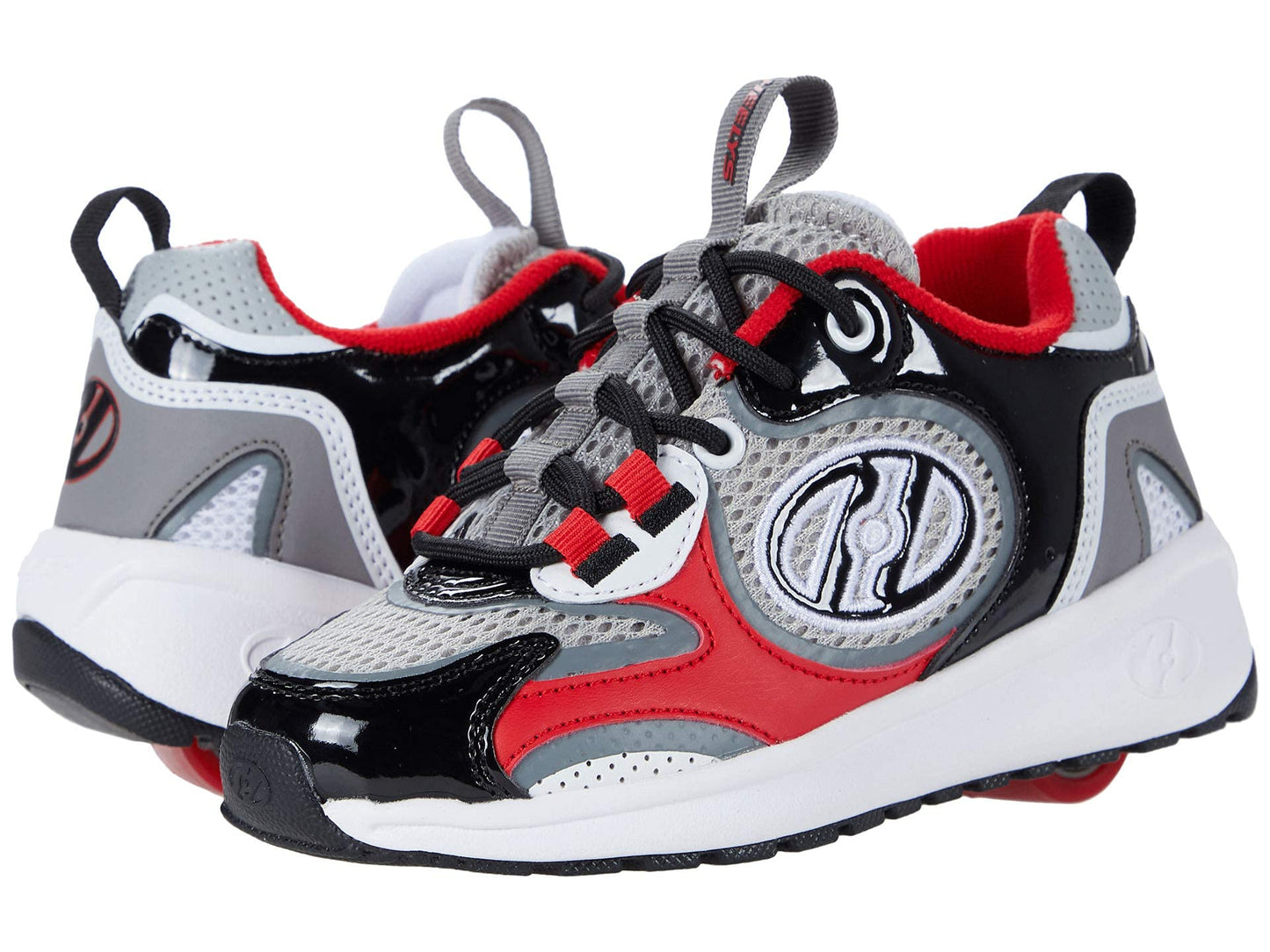 HEELYS Boy's Flow Runner (Little Kid/Big Kid/Adult) 1 Grey/Black/Red/White 5 Big Kid (Men's 5) M