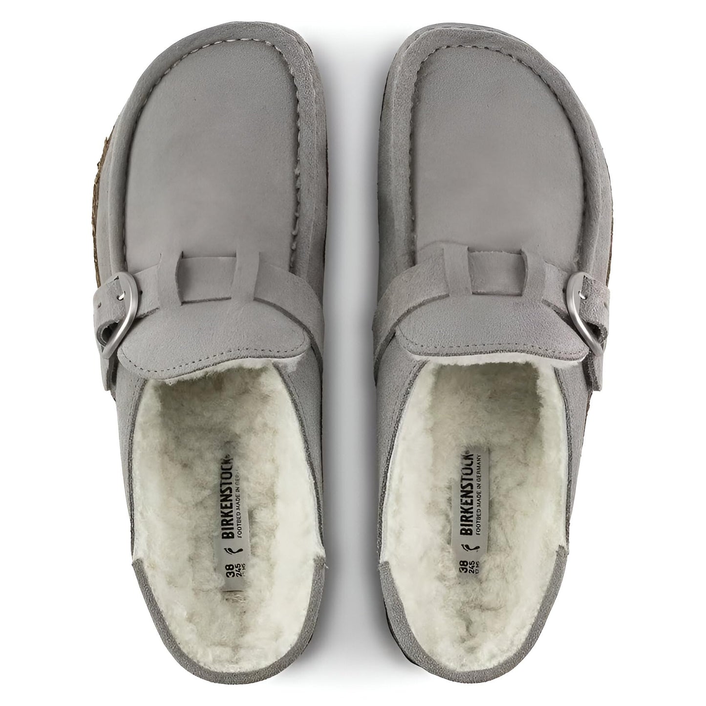 Birkenstock Women's, Buckley Shearling Clog - Narrow Width Stone Coin 37 M