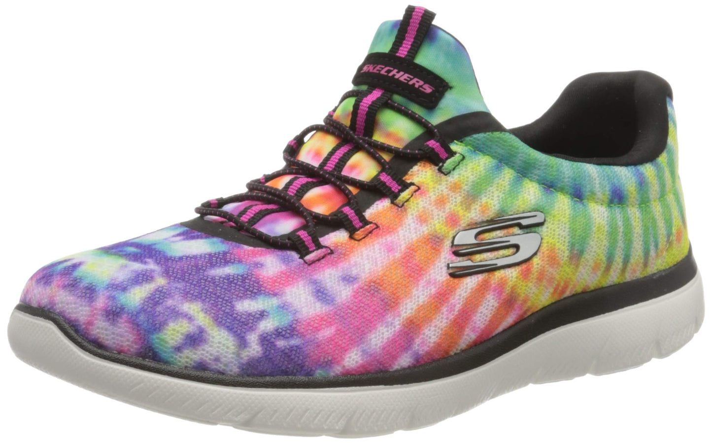 Skechers Women's Sneaker, Black Multi, 10