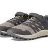 Merrell® Nova 3 Kids Shoes – Ideal for Little and Big Kids – Synthetic Upper – Bungee Lace Closure – Round Toe Grey/Blue/Gold 13.5 Little Kid M