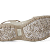 Skechers Women's REGGAE SLIM - COFFEE RUN, Adjustable Stretch Gore Sling Back Sandal, Taupe, 9M