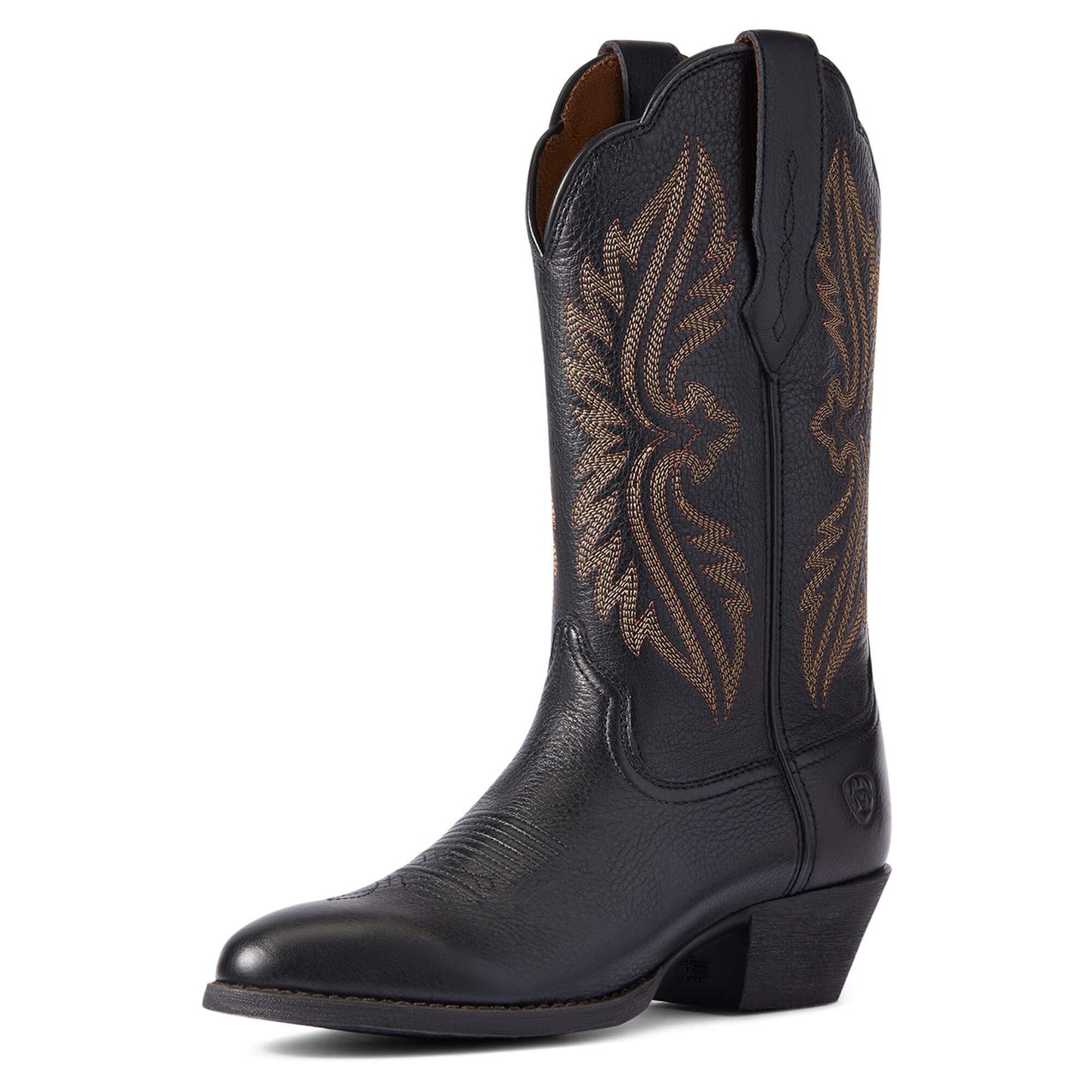 ARIAT BMVY9 Womens Heritage R Toe StretchFit Western Boot Black Deertan 7.5 Wide