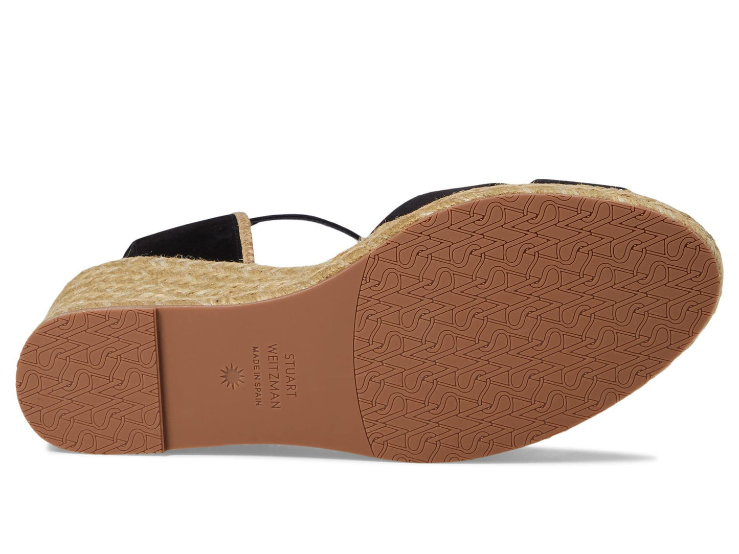Stuart Weitzman Mirela II Espadrille Wedge Black/Natural 9.5 B