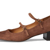 Madewell Women's Nettie Mary Jane Suede Flat, Soft Mahogany, 10.5