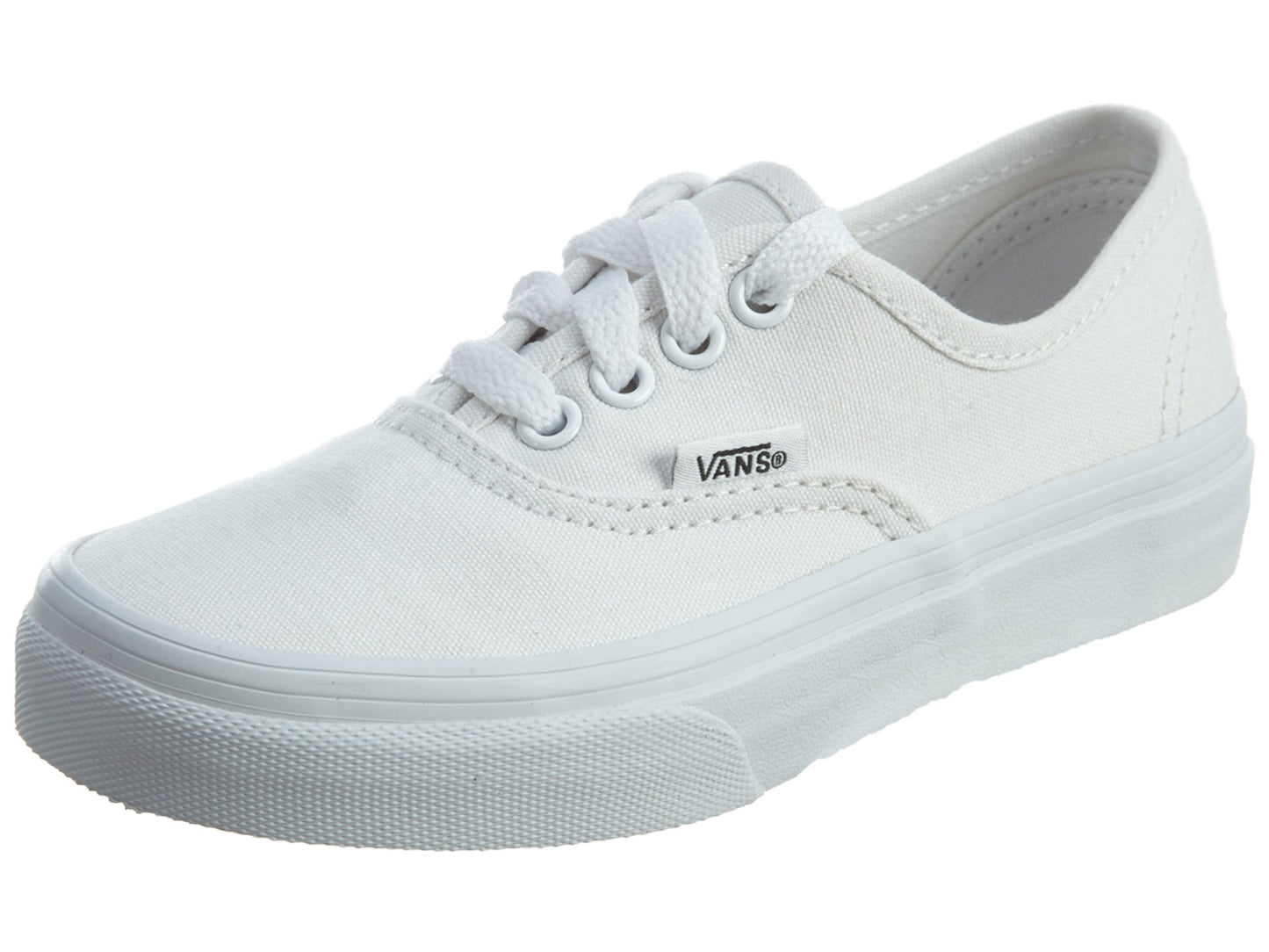 Vans VN-0WWXENS: Kids Authentic Skate True White Sneaker (3 M US Little Kid)