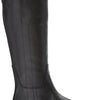 Frye Paige Tall Riding Boots for Women Made from Antiqued Italian Leather with Overlapping Front Panels, Stacked Leather Heel, and Leather Outsole – 16” Shaft Height, Black - 7 M