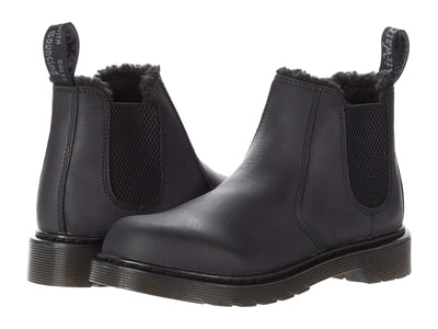 Dr. Martens 2976 Leonore Mono (Little Kid/Big Kid) Black Republic Wp 3 UK (US 4 Big Kid) M