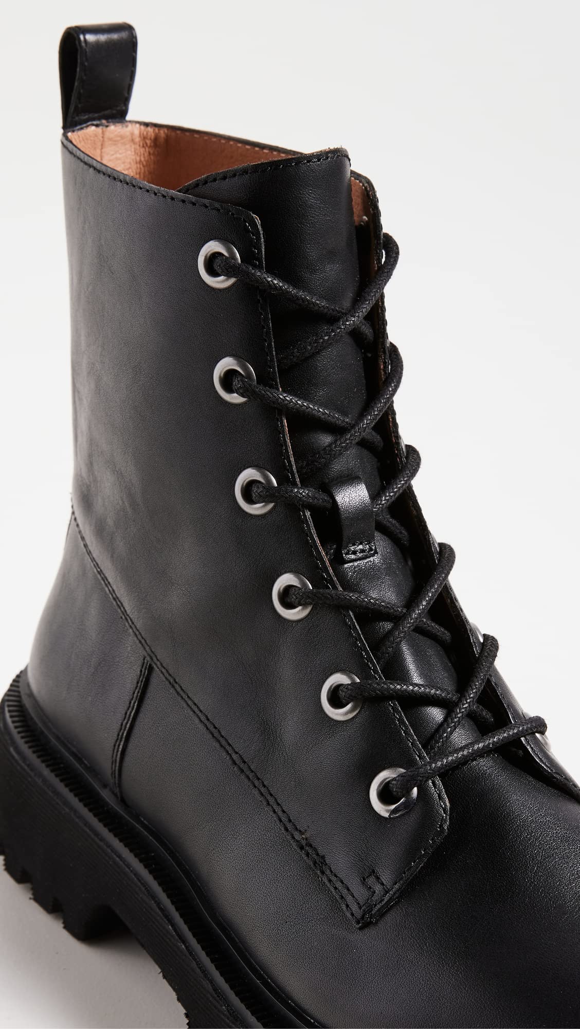 Madewell Women's The Rayna Lace-Up Boots, True Black, 6.5 Medium US
