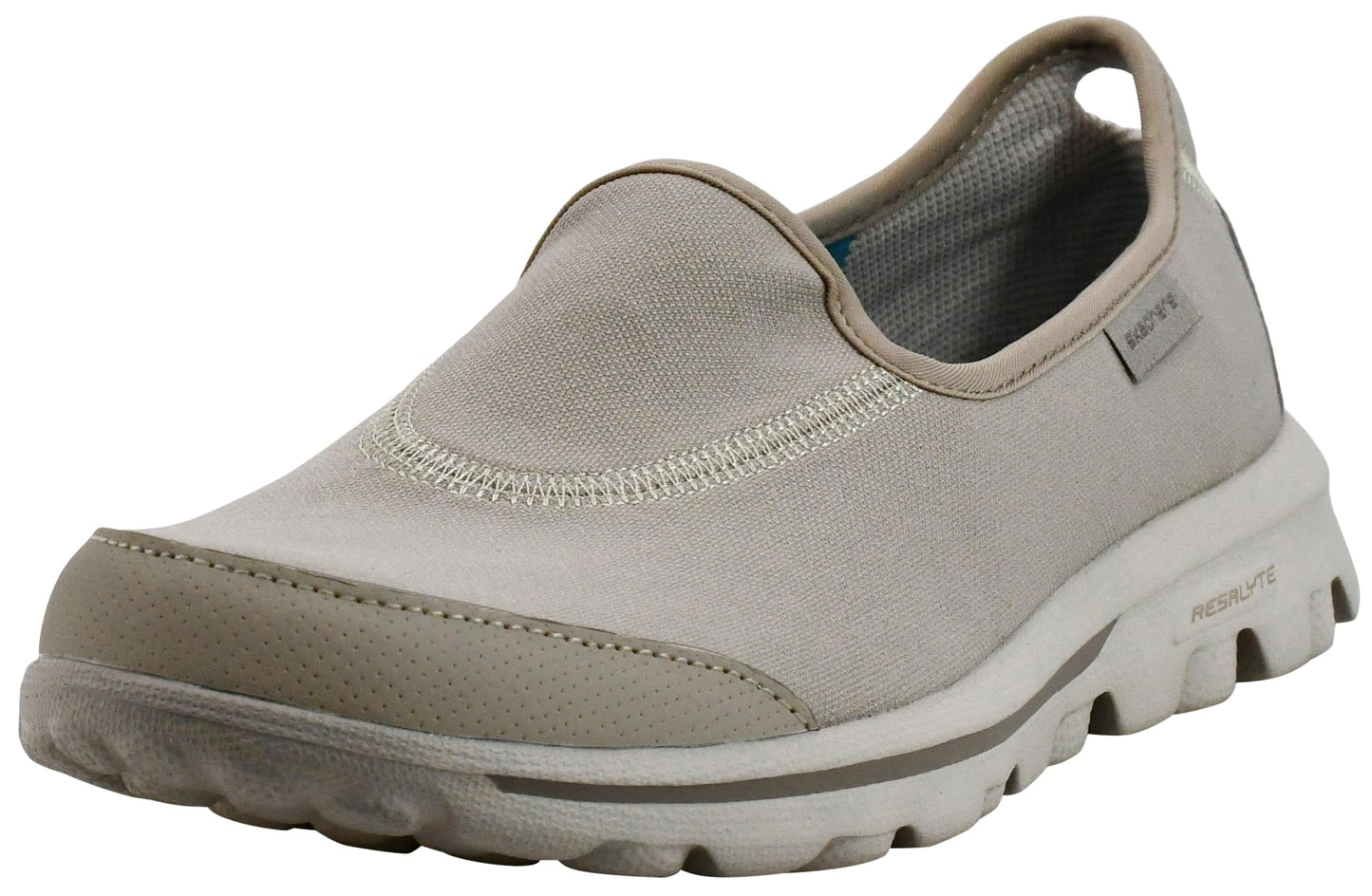 Skechers Women's Go Walk Original Slip-On Walking Shoes, Natural, 6.5 W US