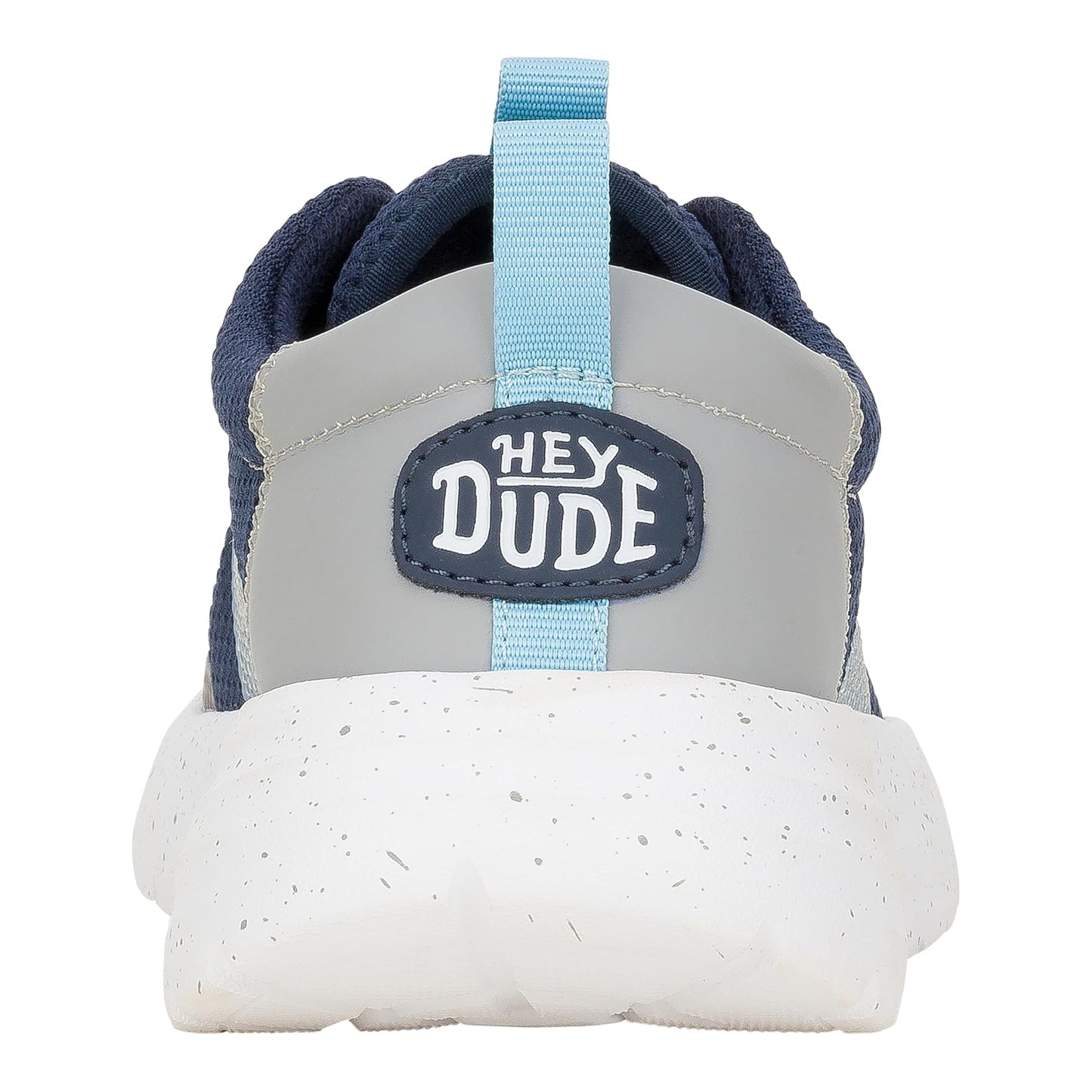 HEYDUDE Men's Kid Sirocco Play Varsity (Little Kid/Big Kid), Navy/Grey, 13 Medium
