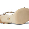 Stuart Weitzman Womens Woven Knot 100 Sandal Silver/Platino/Gold 6 M