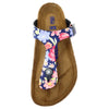 Birkenstock Women's Gizeh Soft Footbed Supernatural Flower Navy Birko-Flor EU Size: 40 - US Size: 9/9.5 Regular