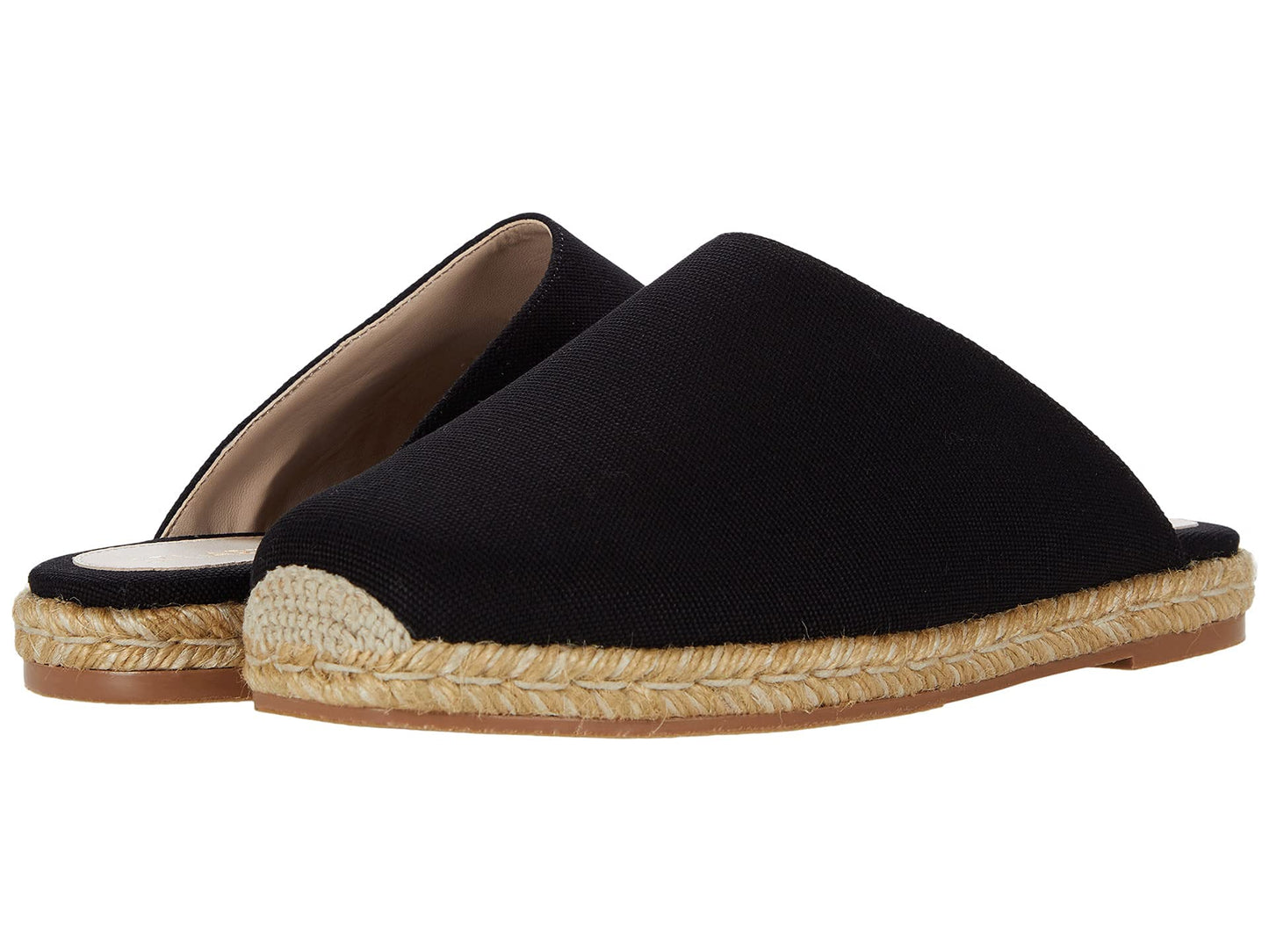 Stuart Weitzman Dree Slide Espadrille Black/Natural 5 C