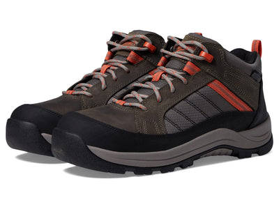 Danner Women's Riverside 4.5" Waterproof Steel Toe Work Boot, Gray/Orange - 9 M