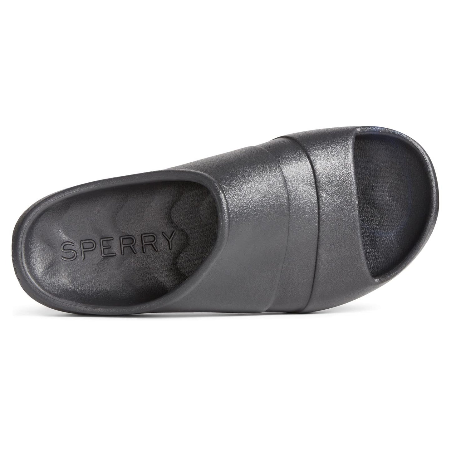 Sperry mens Float Slide Flat Sandal, Black, 9 US