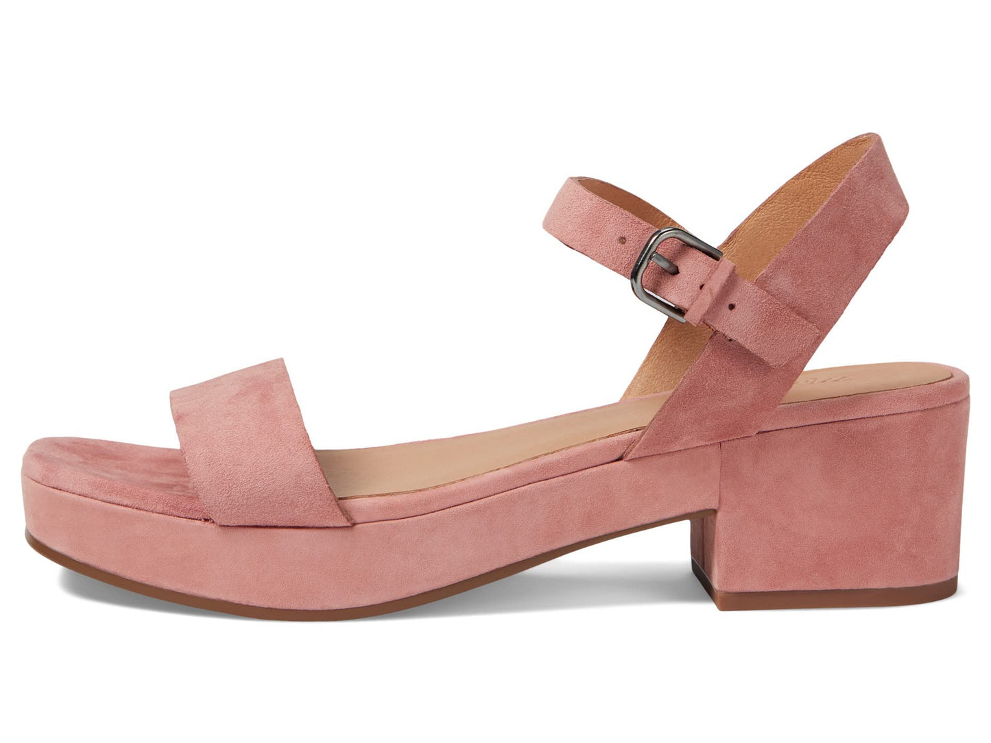 Madewell The Lina Platform Sandal in Suede Misty Rose 9.5 M