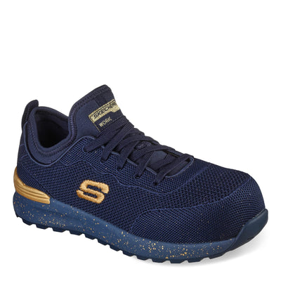 Skechers Bulkin – Balran Comp Toe Navy/Gold 6 B (M)