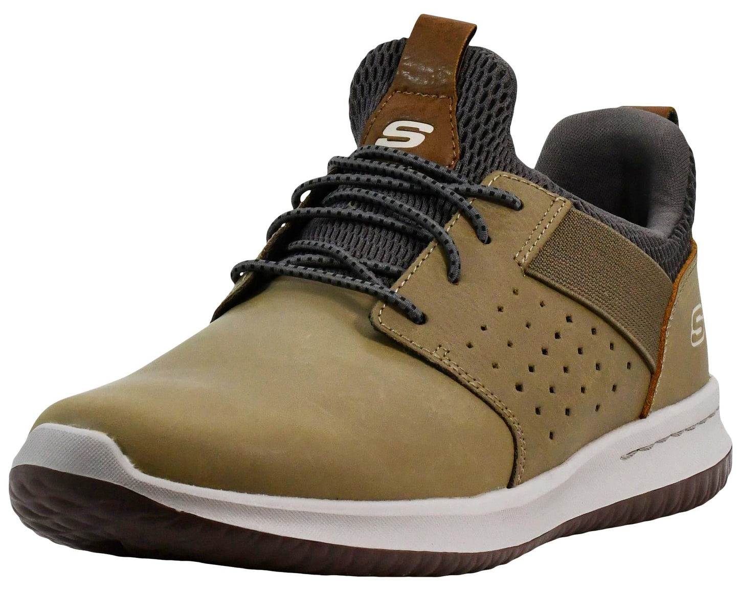 Skechers Men's Delson-Axton Shoes, Taupe, 9 M