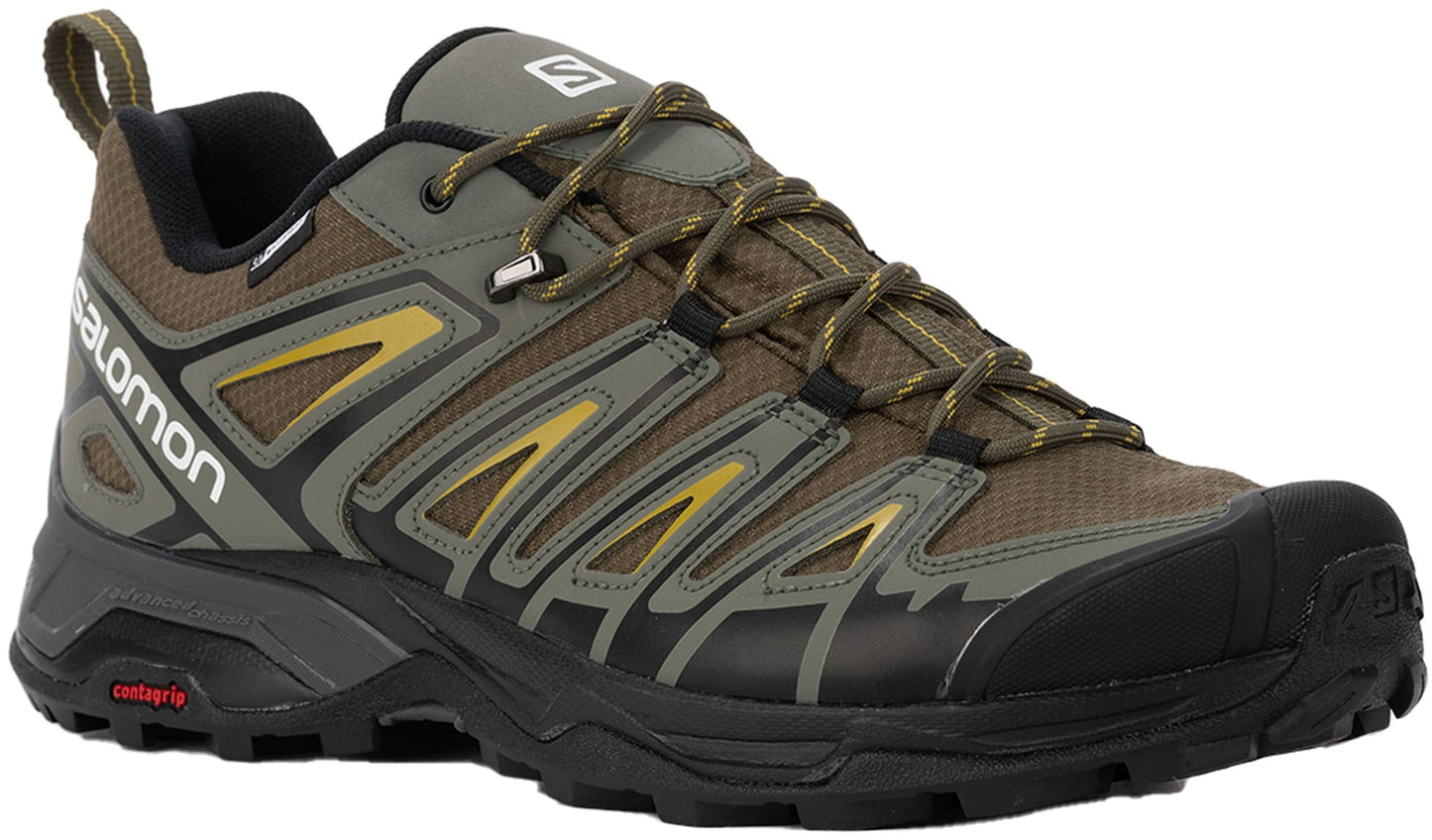 Salomon Men's X Ultra Pioneer CLIMASALOMON™ Waterproof Hiking Shoes for Men, Olive Night/Castor Gray/Antique Moss, 10.5