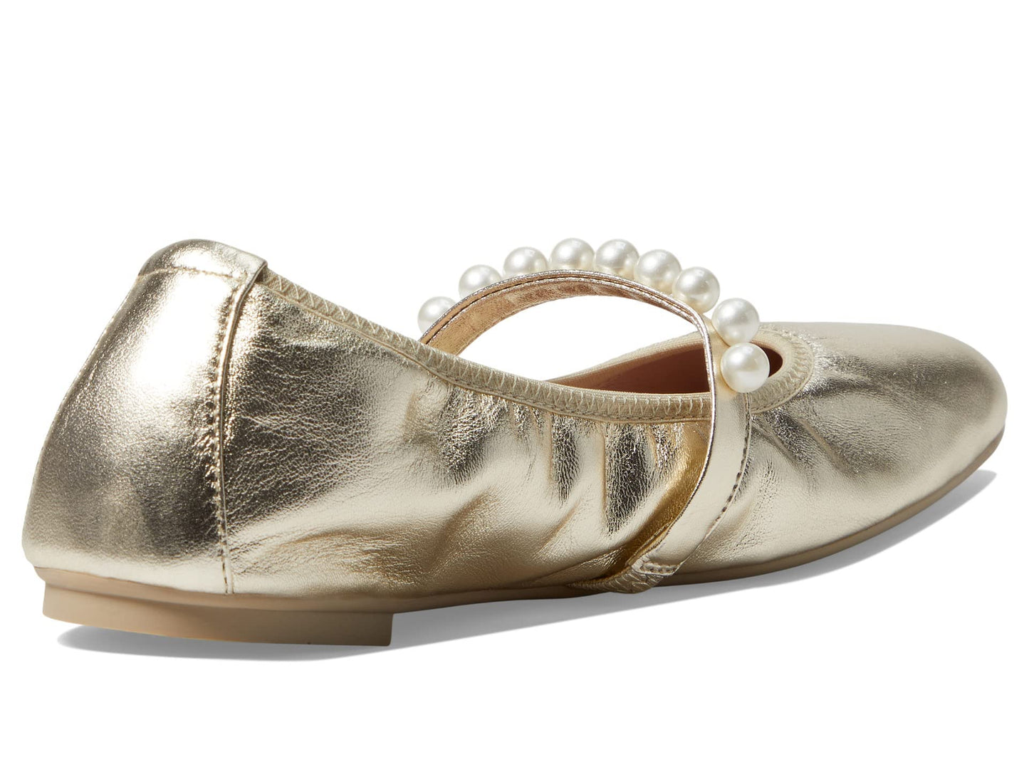 Stuart Weitzman Goldie Ballet Flat Light Gold 10 B
