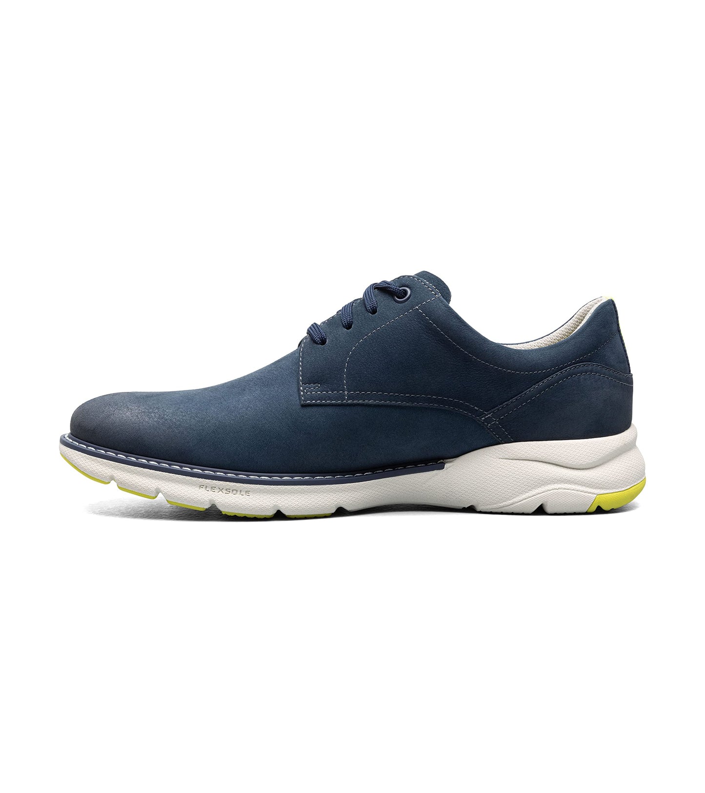Florsheim Men's Frenzi Plain Toe Ox Oxford, Navy Nubuck, 7.5
