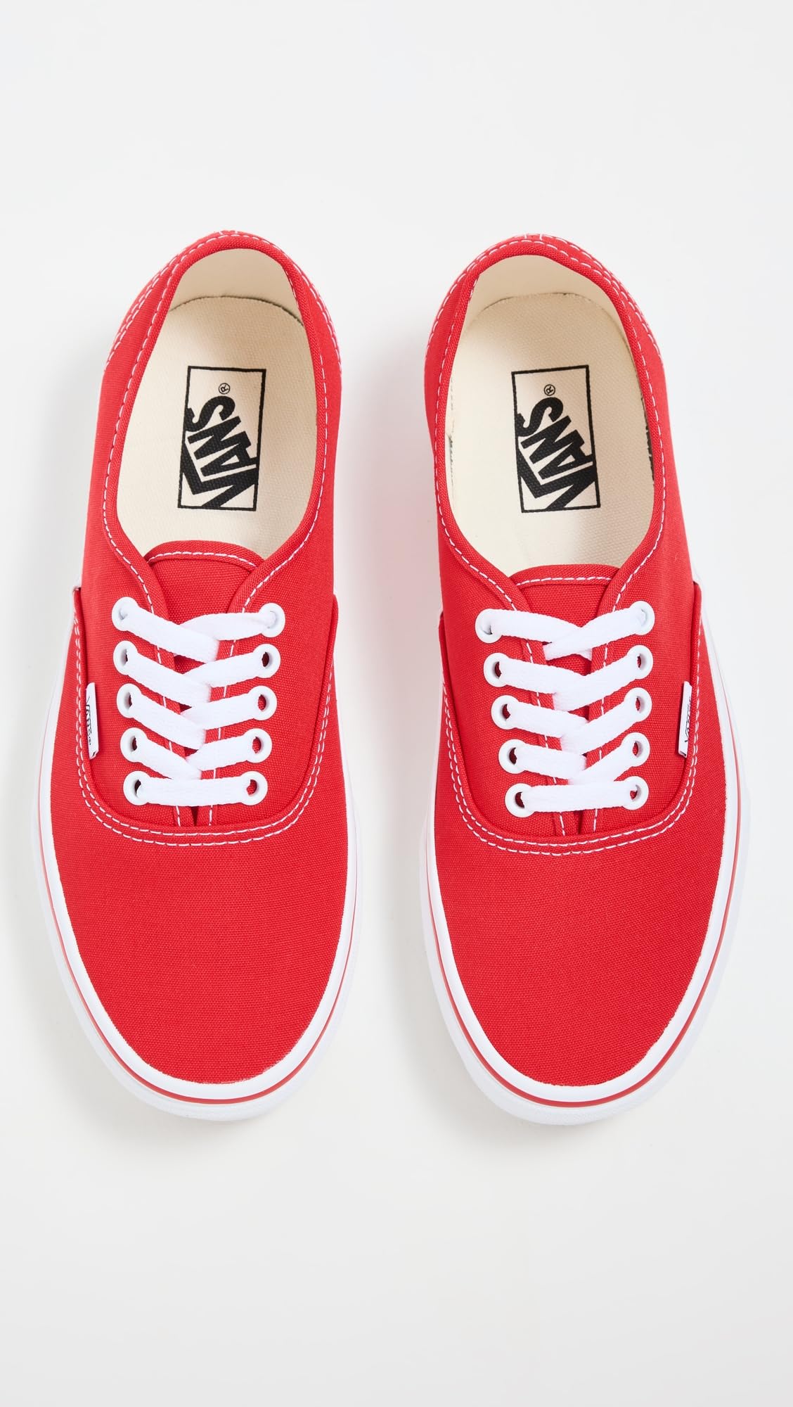 Vans U Authentic Sneakers, Red, 17 US Women/15 US Men