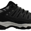 Skechers Men's Afterburn M. Fit Fashion Sneakers – Leather Upper, Memory Foam Insole, Rubber Outsole, Charcoal/Black, 14 X-Wide